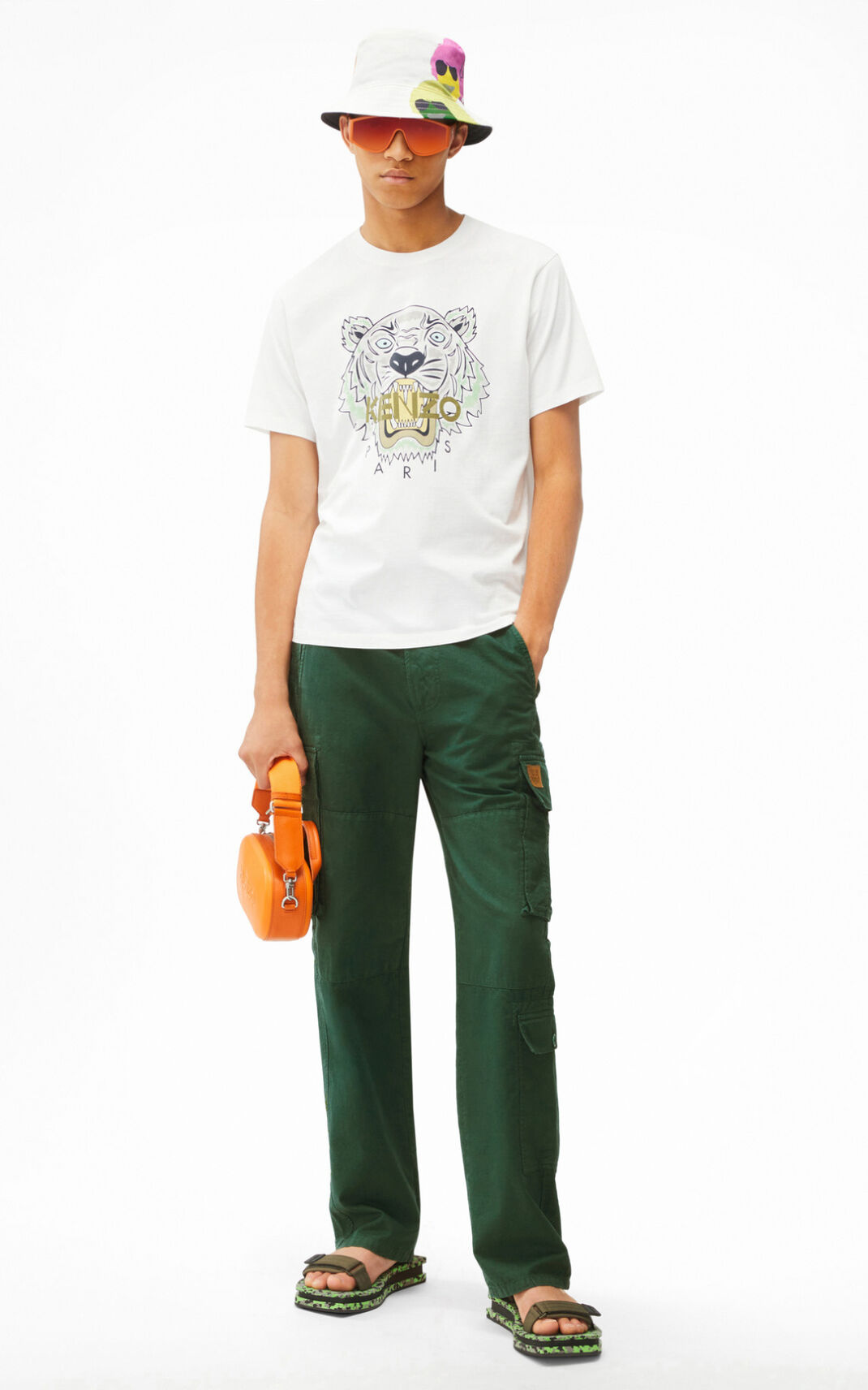 Kenzo Tiger T-shirts Herre - Hvide DK-310646